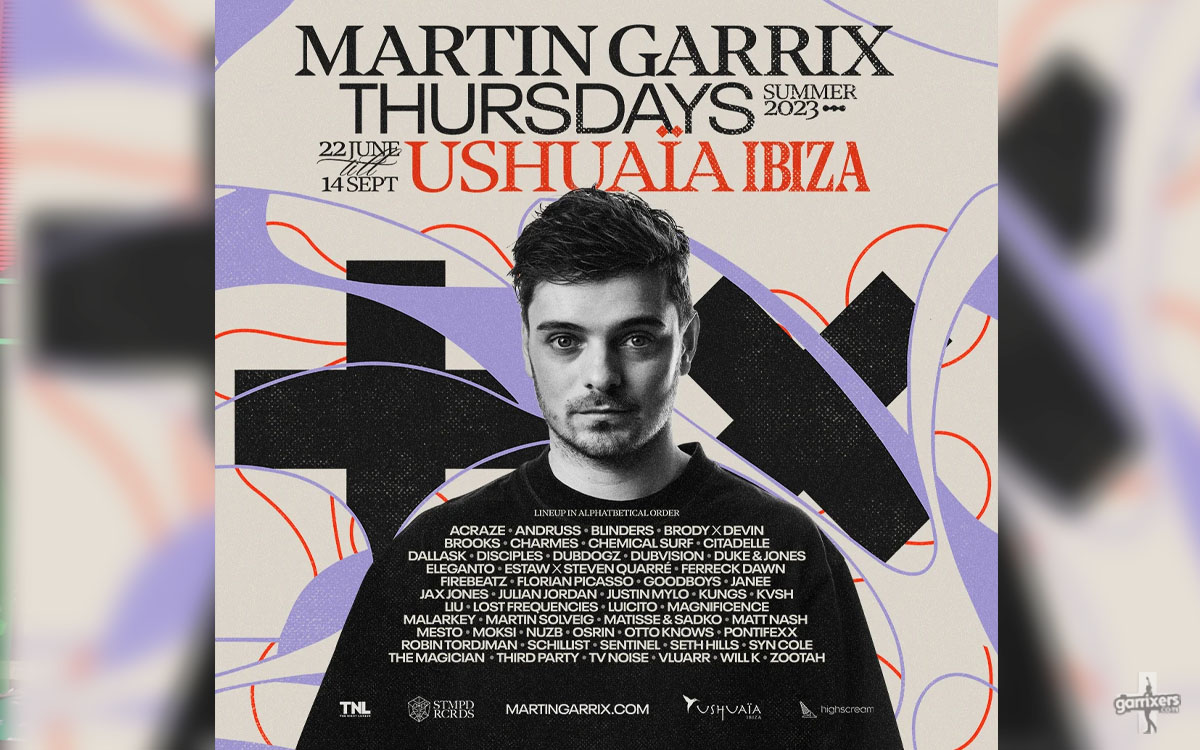 Martin Garrix's Ushuaïa residency lineup 2023 on garrixers.com